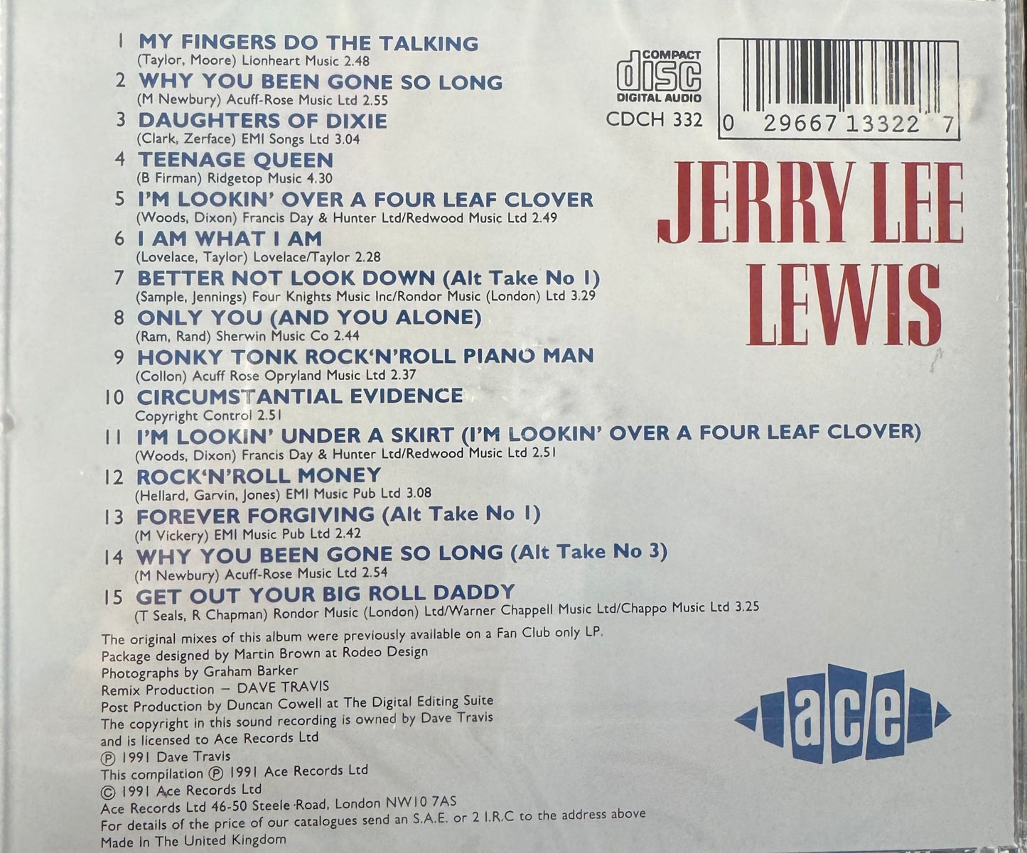 CD - Jerry Lee Lewis - Honky Tonk Rock'n'Roll Piano Man