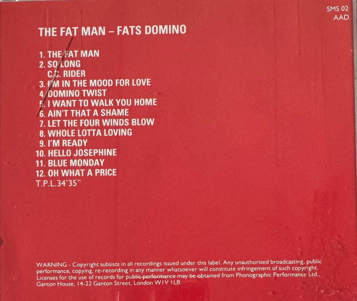 CD - Fats Domino - The Fat Man