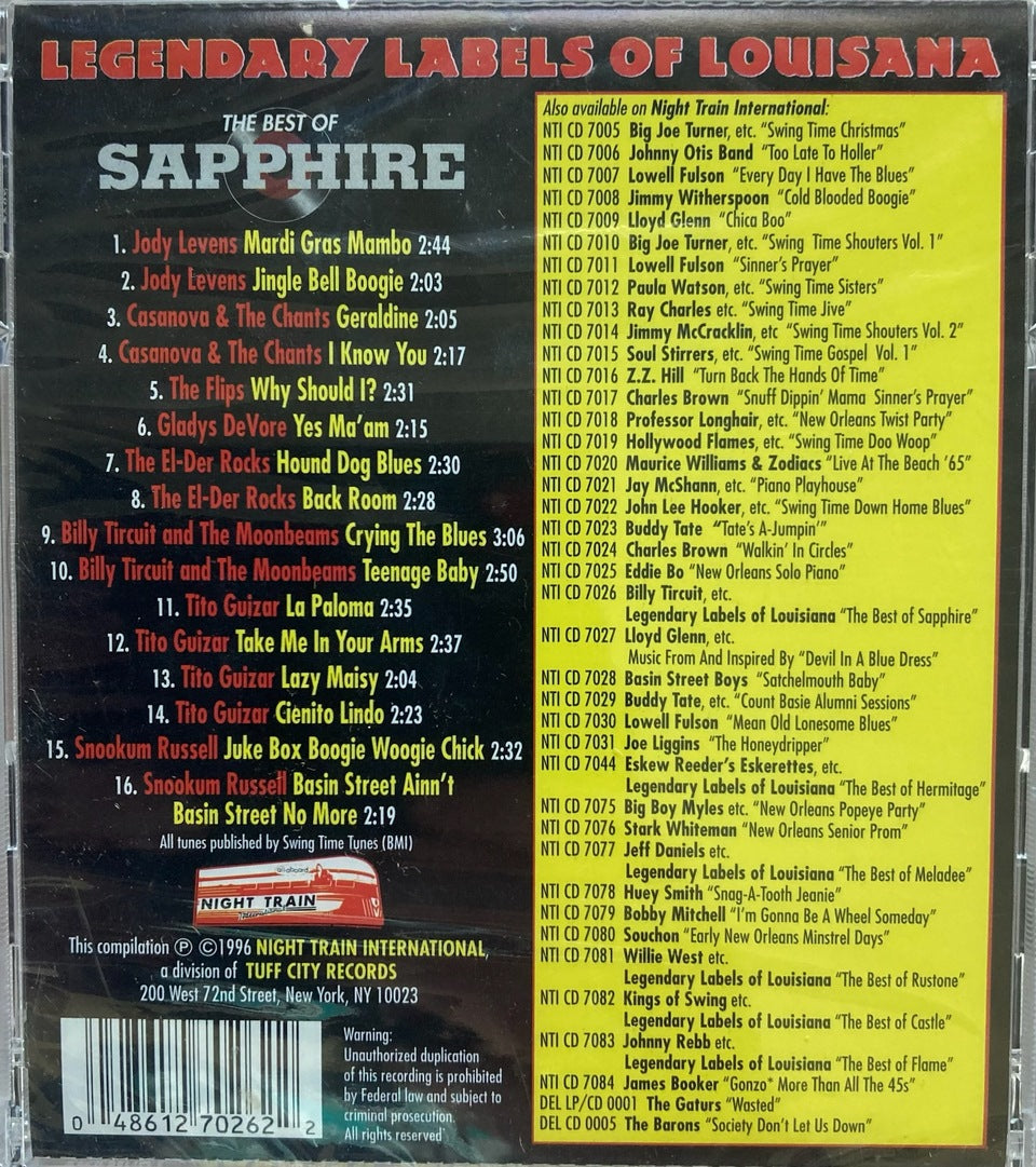 CD - VA - Legendary Labels Of Louisiana - The Best Of Sapphire