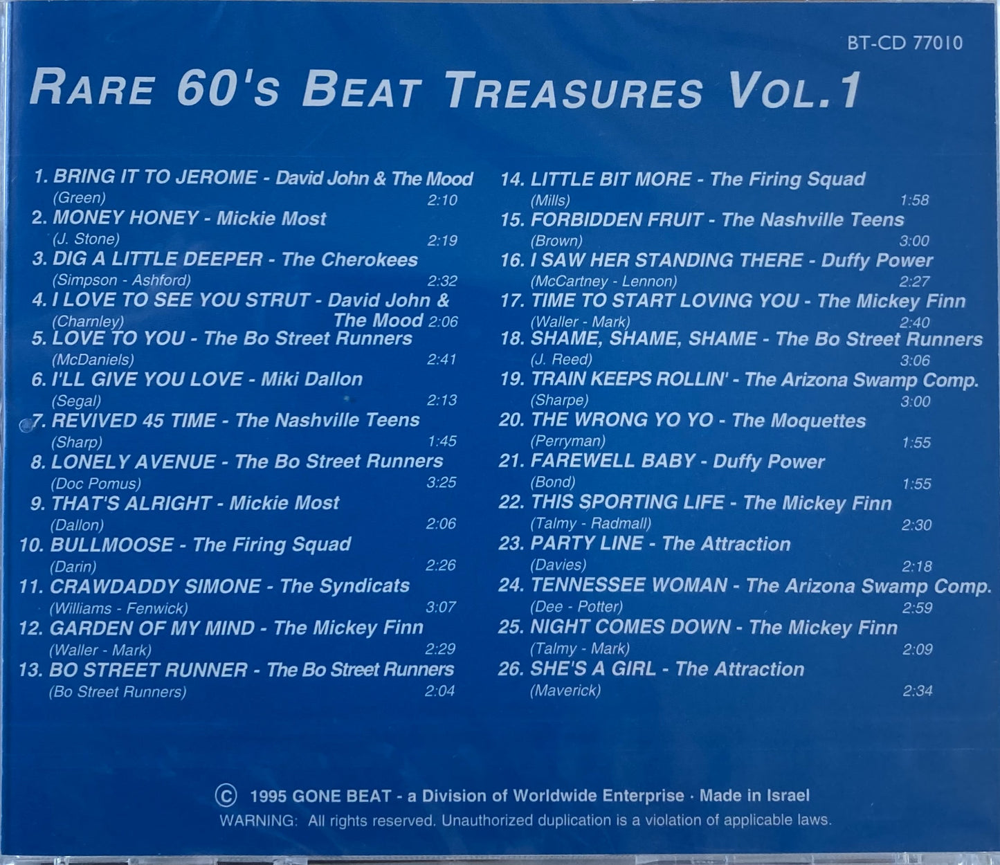 CD - VA - Rare 60s Beat Treasures Vol. 1