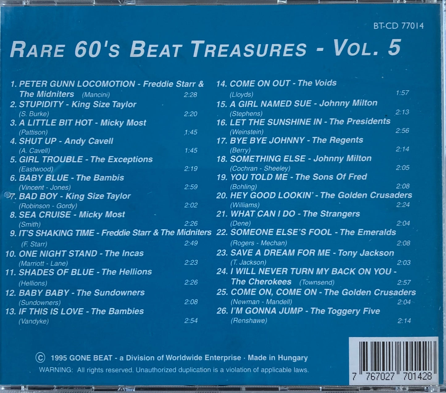 CD - VA - Rare 60s Beat Treasures Vol. 5