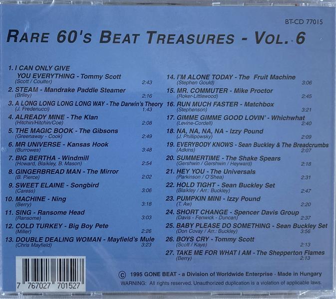 CD - VA - Rare 60s Beat Treasures Vol. 6