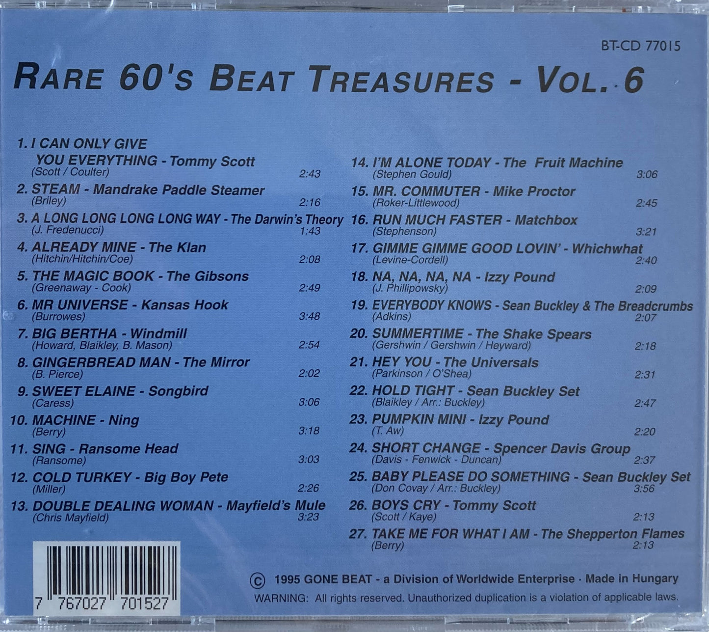 CD - VA - Rare 60s Beat Treasures Vol. 6