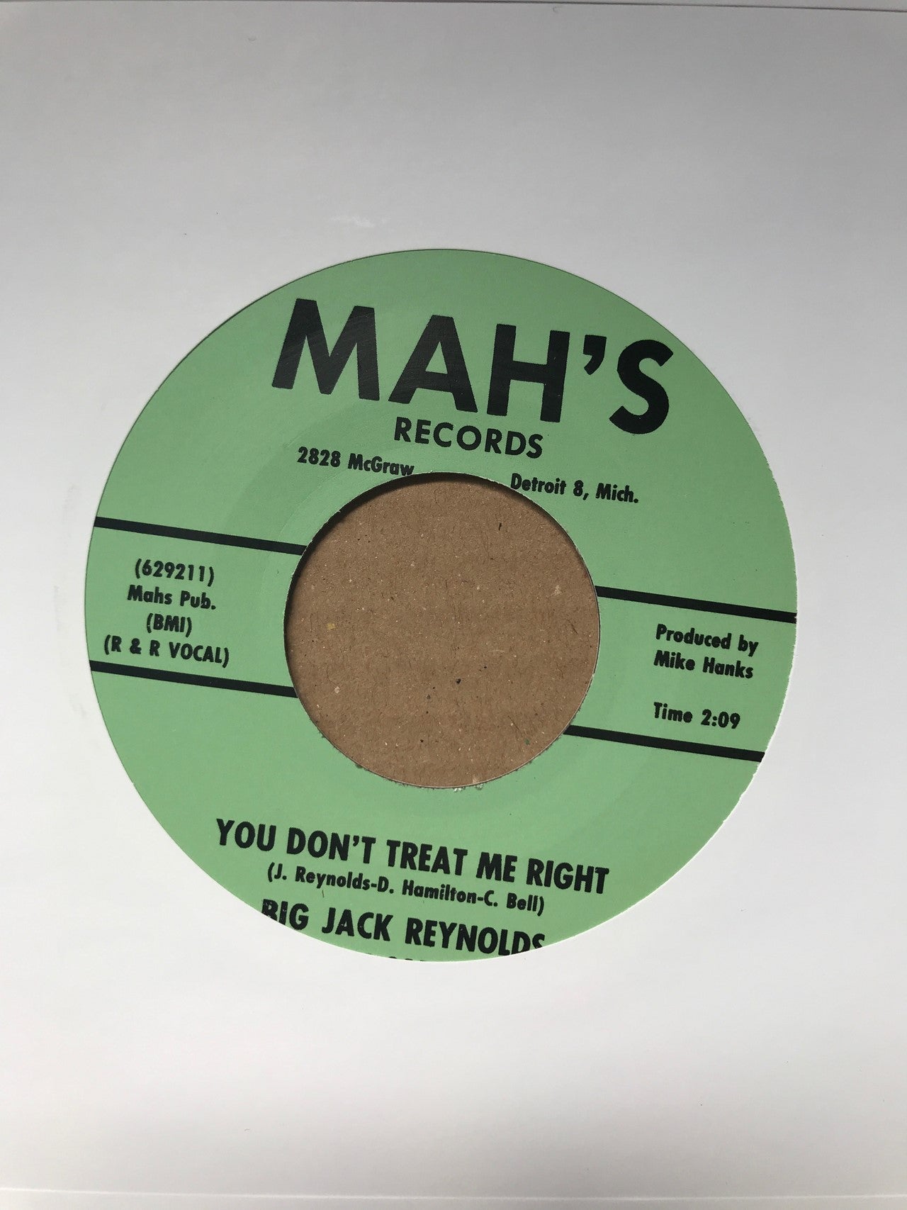 Single - Big Jack Reynolds - Made It Up In Your Mind / You Don’t Treat Me Right