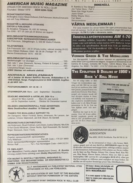 Magazin - American Music Magazin 74 (1997)