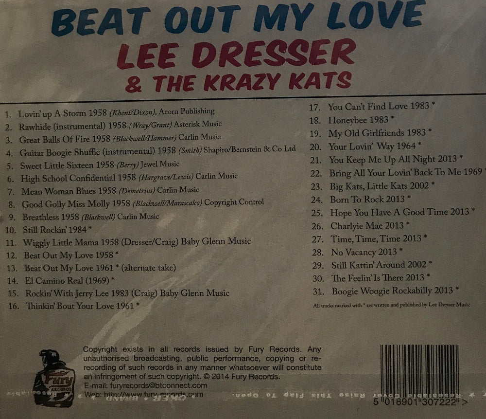 CD - Lee Dresser & The Krazy Kats - Beat My Love