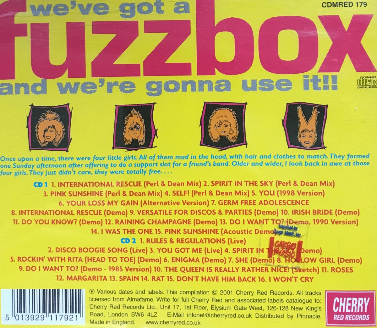 CD - Fuzzbox - Rules And Regulations To Pink Sunshine - The Fuzzbox Story