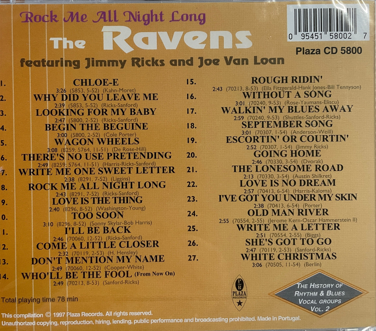 CD - Ravens - Rock Me All Night Long 