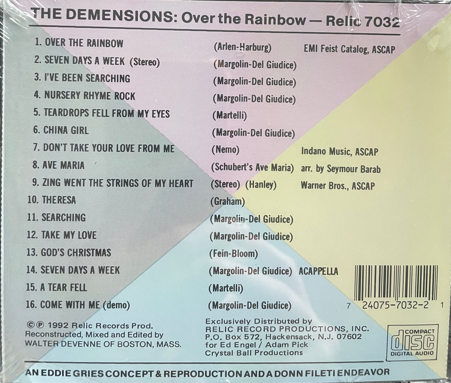 CD - Demensions - Over The Rainbow