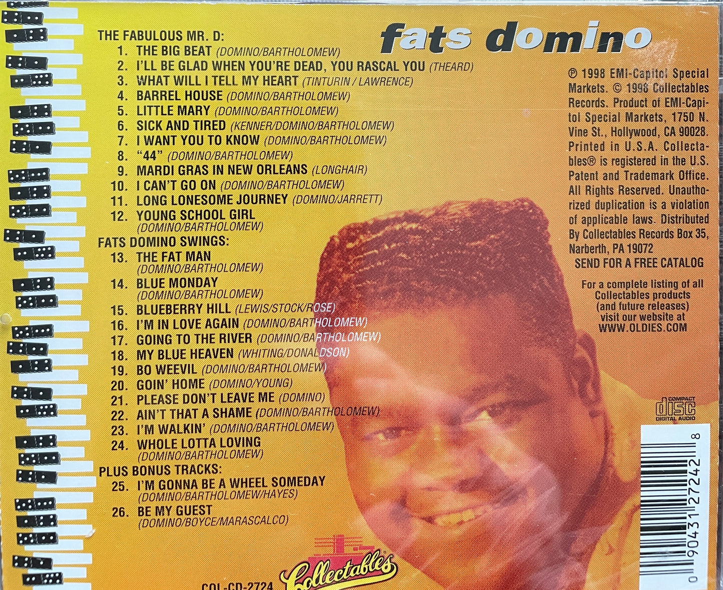 CD - Fats Domino - Fabulous Mr. D, The - Fats Domino Swings