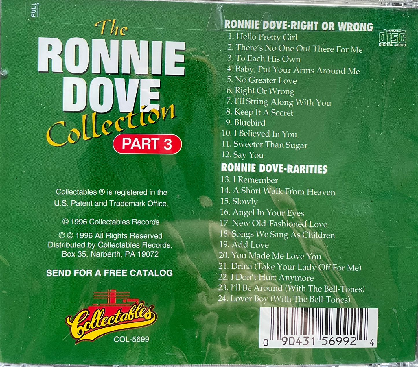 CD - Ronnie Dove - Ronnie Dove Collection, Part 3