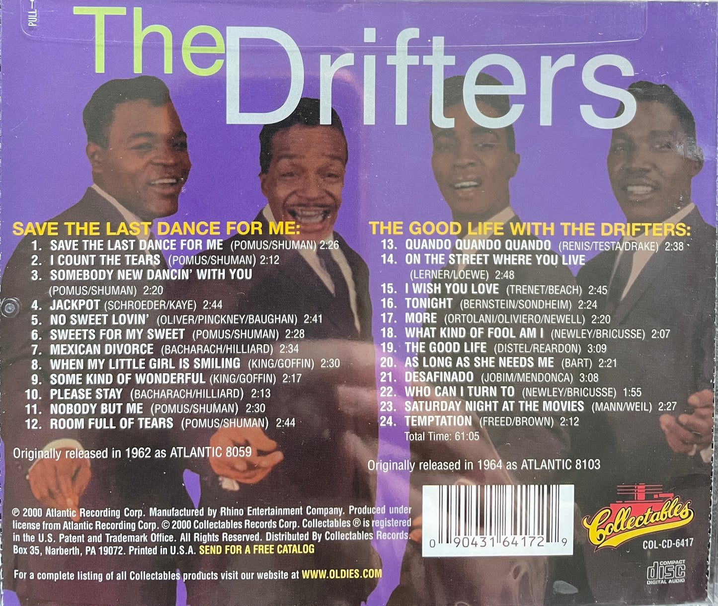 CD - Drifters - Save The Last Dance For Me - The Good Life With The Drifters