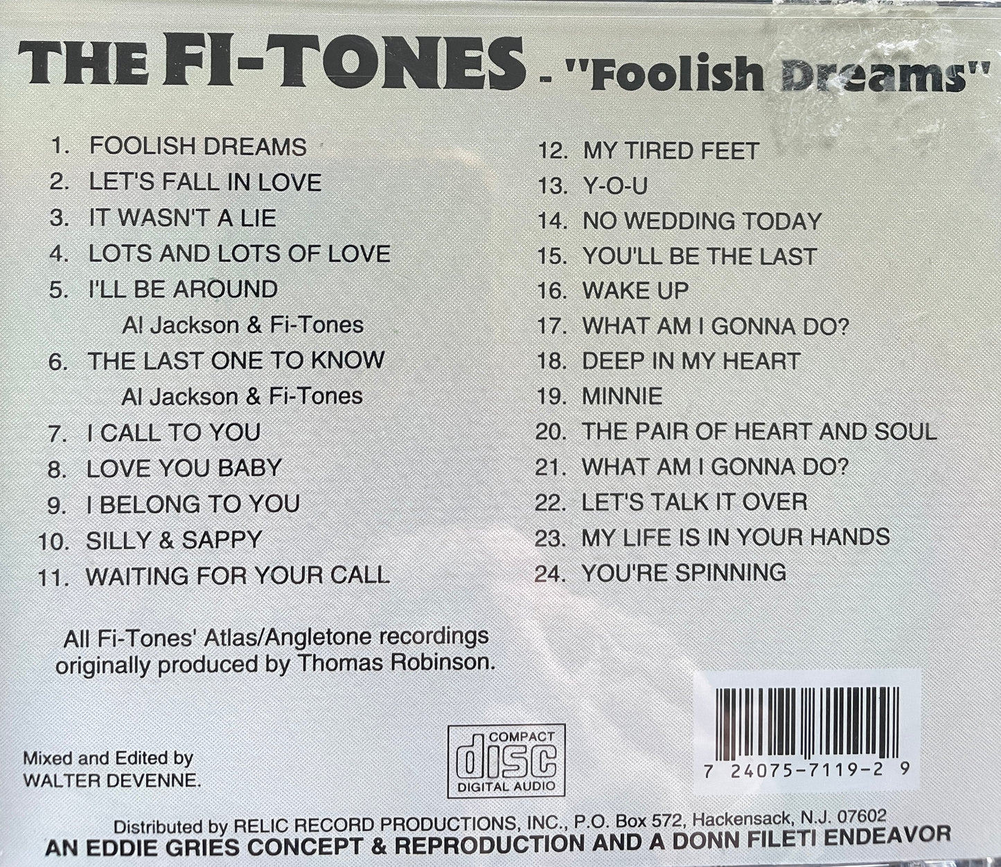 CD - Fi-Tones - Foolish Dreams