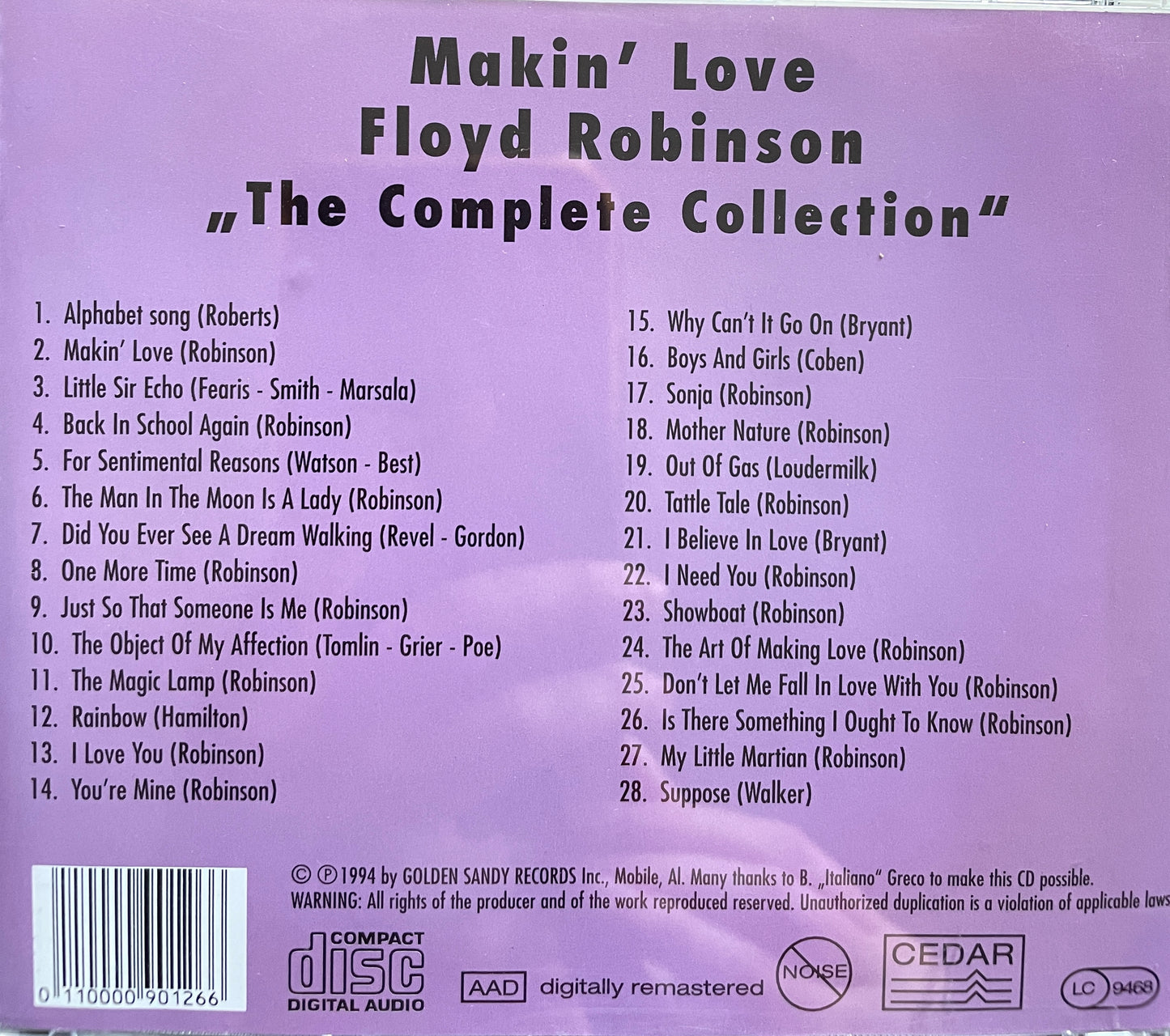 CD - Floyd Robinson - Makin Love