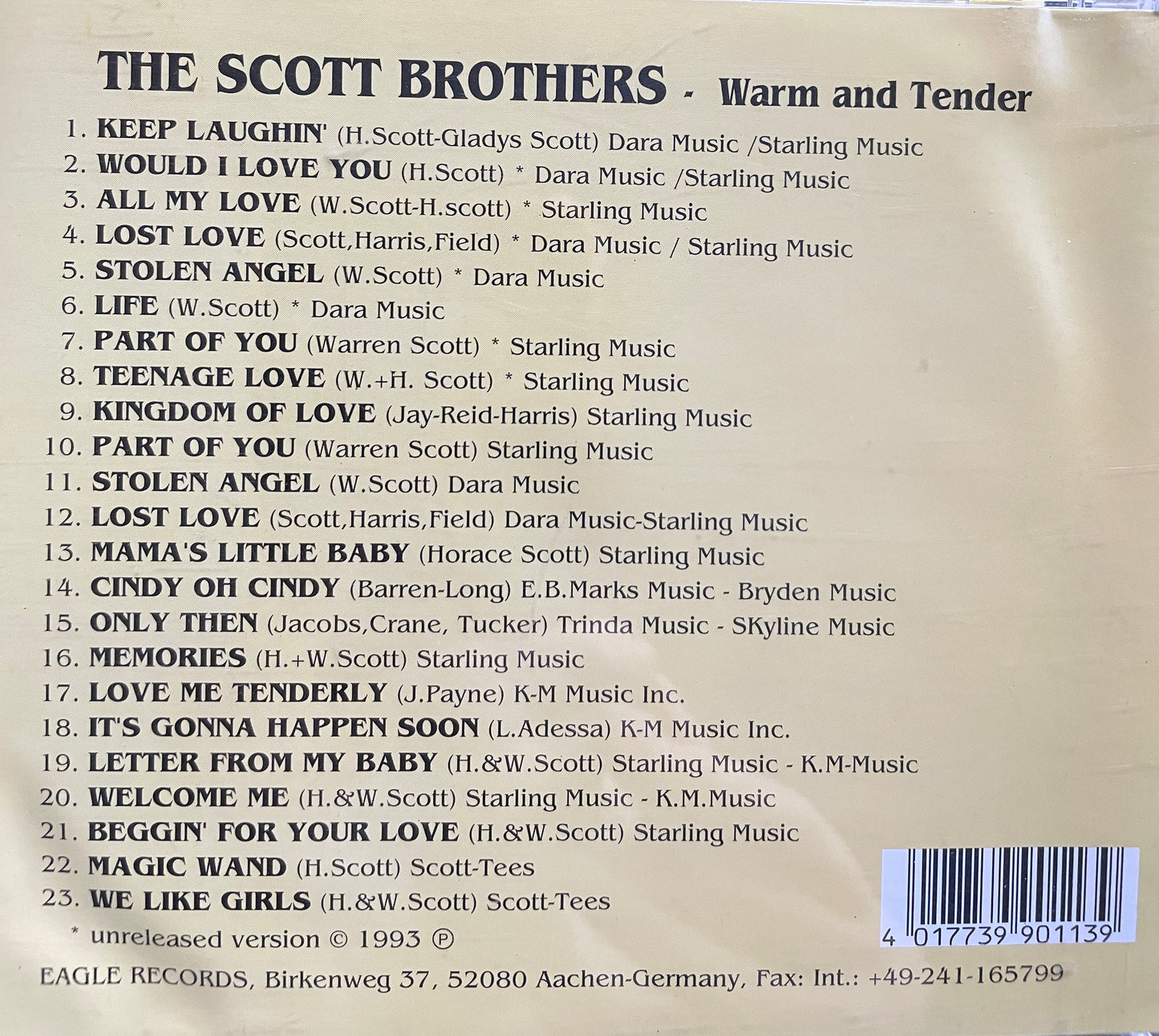 CD - Scott Brothers - Warm And Tender