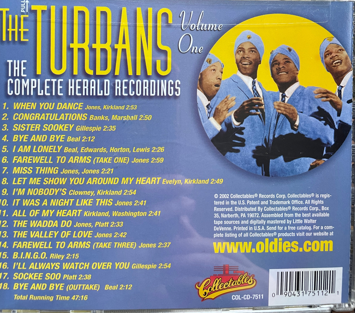 CD - Turbans - Complete Herald Recordings, Vol. One