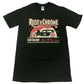 Girl-Ringer-Shirt - Rust'n'Chrome, Schwarz, Logo Rot