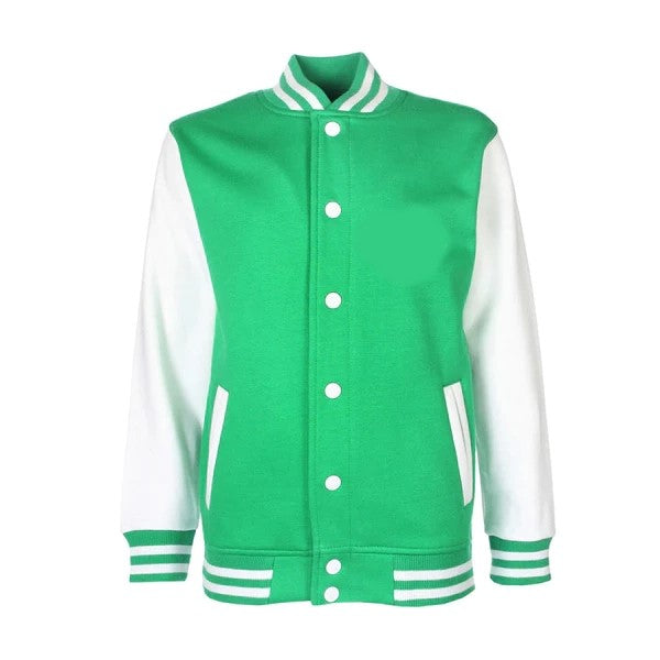 College-Jacke - grün - weiß