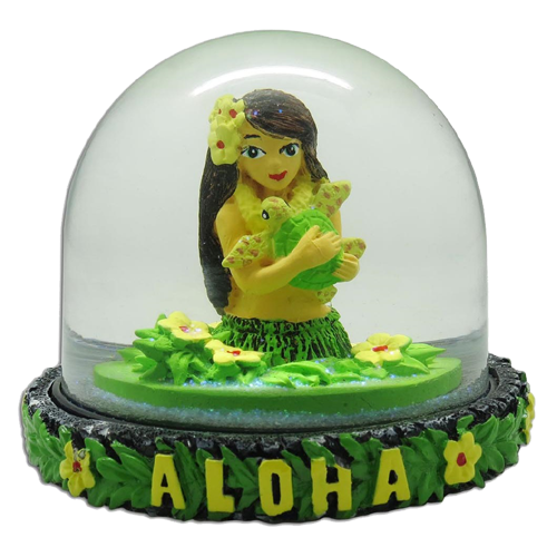 Water Globe - Hula Girl w/Honu