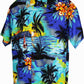 Hawaii-Shirt Für Kinder - Sunset Blau