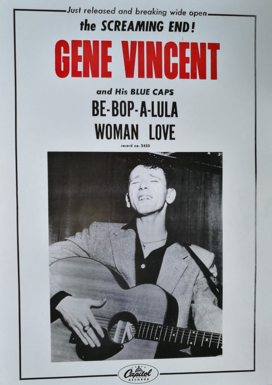 Poster DIN A3 - Gene Vincent - Woman Love, Be Bop A Lula