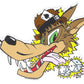 Frank Kozik Aufkleber - Lucky Wolf