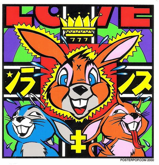 Frank Kozik Aufkleber - Bunny Love