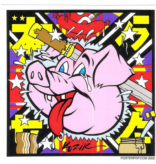 Frank Kozik Aufkleber - Pig Meat