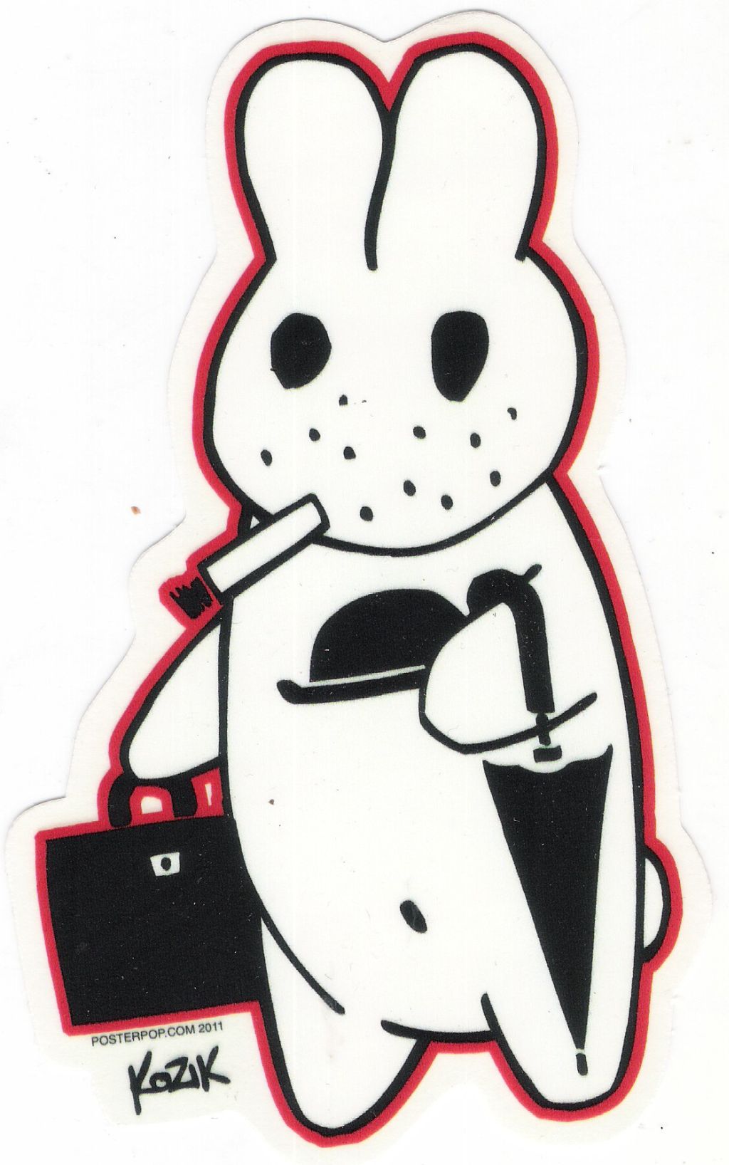 Frank Kozik Aufkleber - Busy Bunny