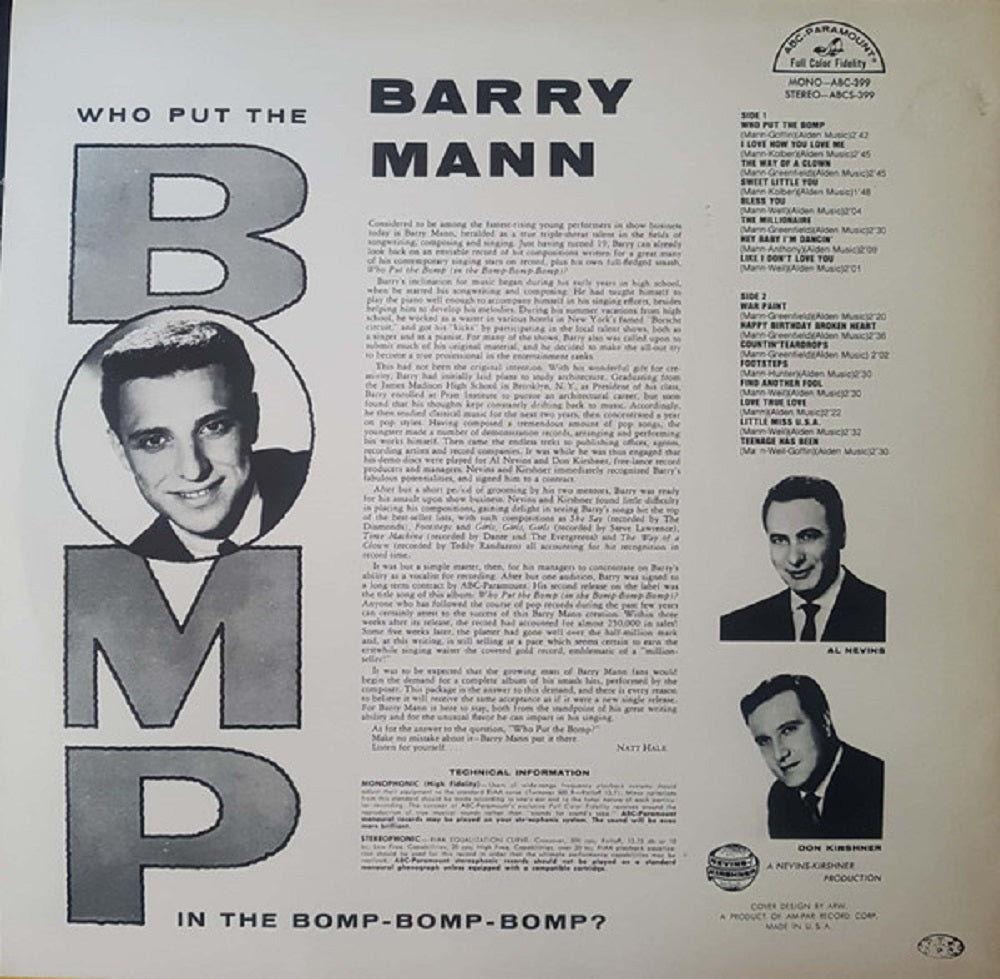 LP - Barry Mann - Who Put The Bomp In