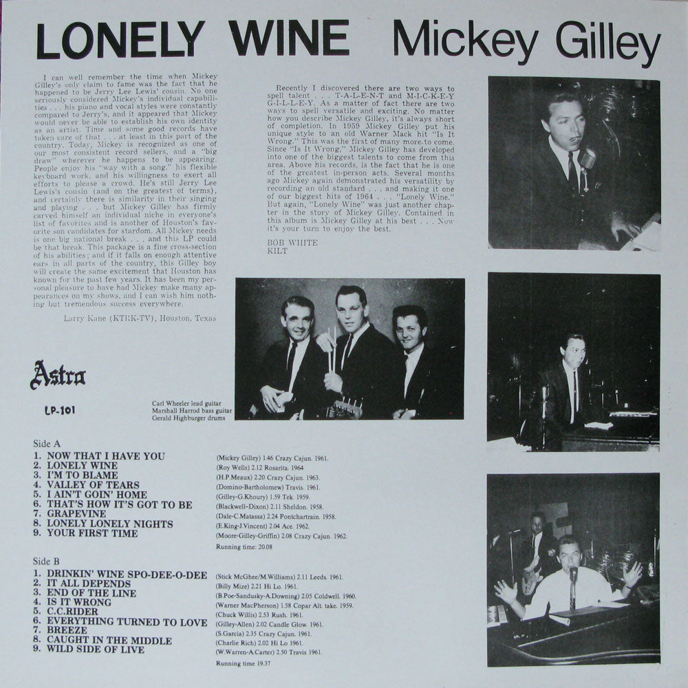 LP - Mickey Gilley - Lonely Wine