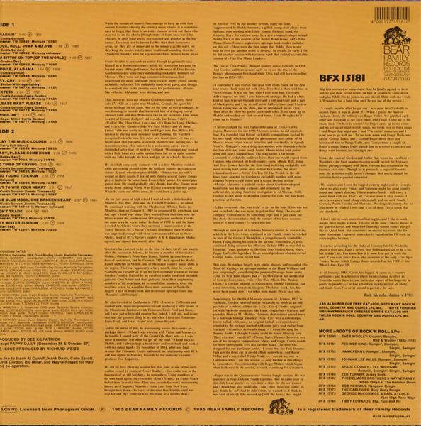 LP - Curtis Gordon - Rock, Roll, Jump And Jive