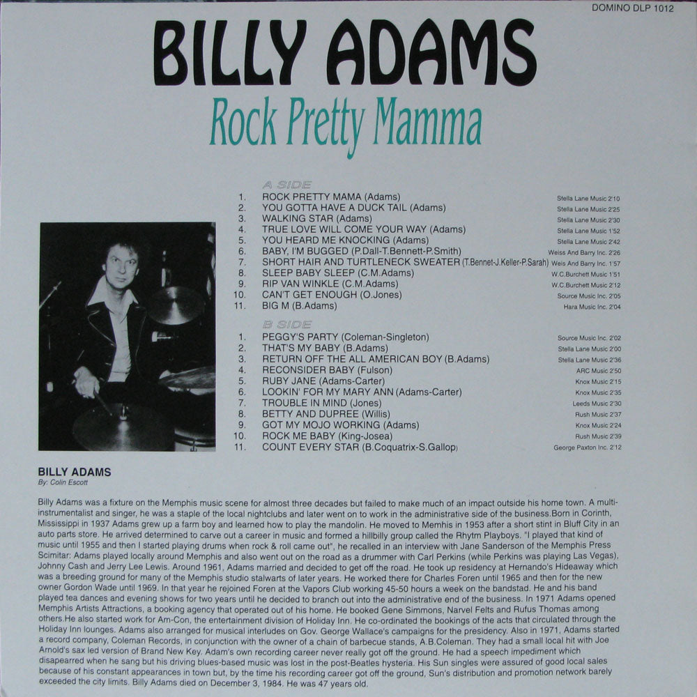 LP - Billy Adams - Rock Pretty Mama