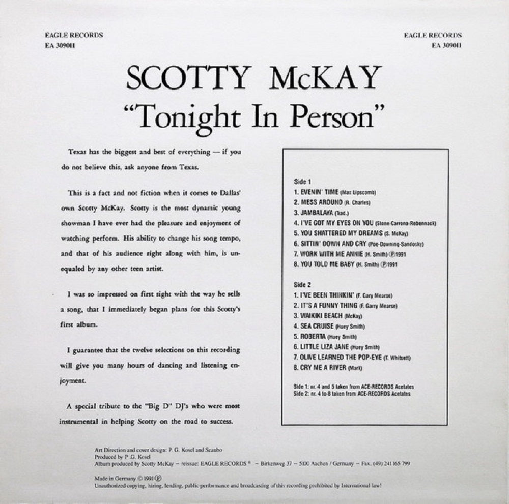 LP - Scott Mc Kay - Tonight In Person