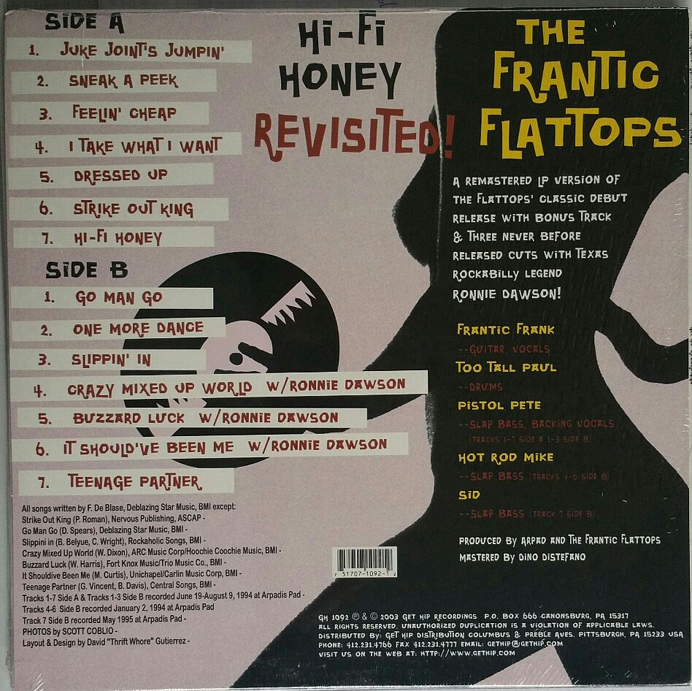 LP - Frantic Flattops - Hi-Fi Honey Revisited