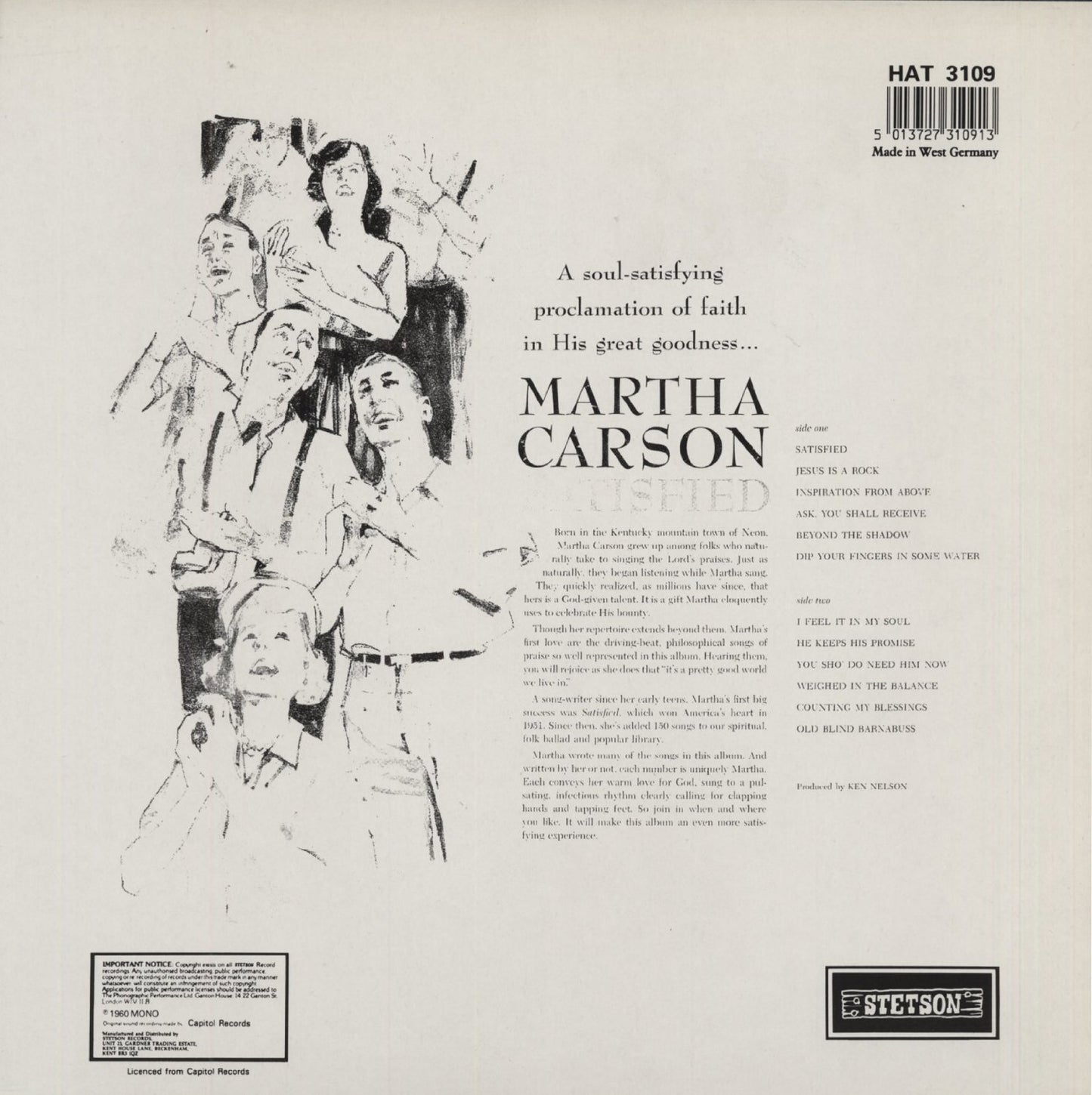 LP - Martha Carson - Satisfied