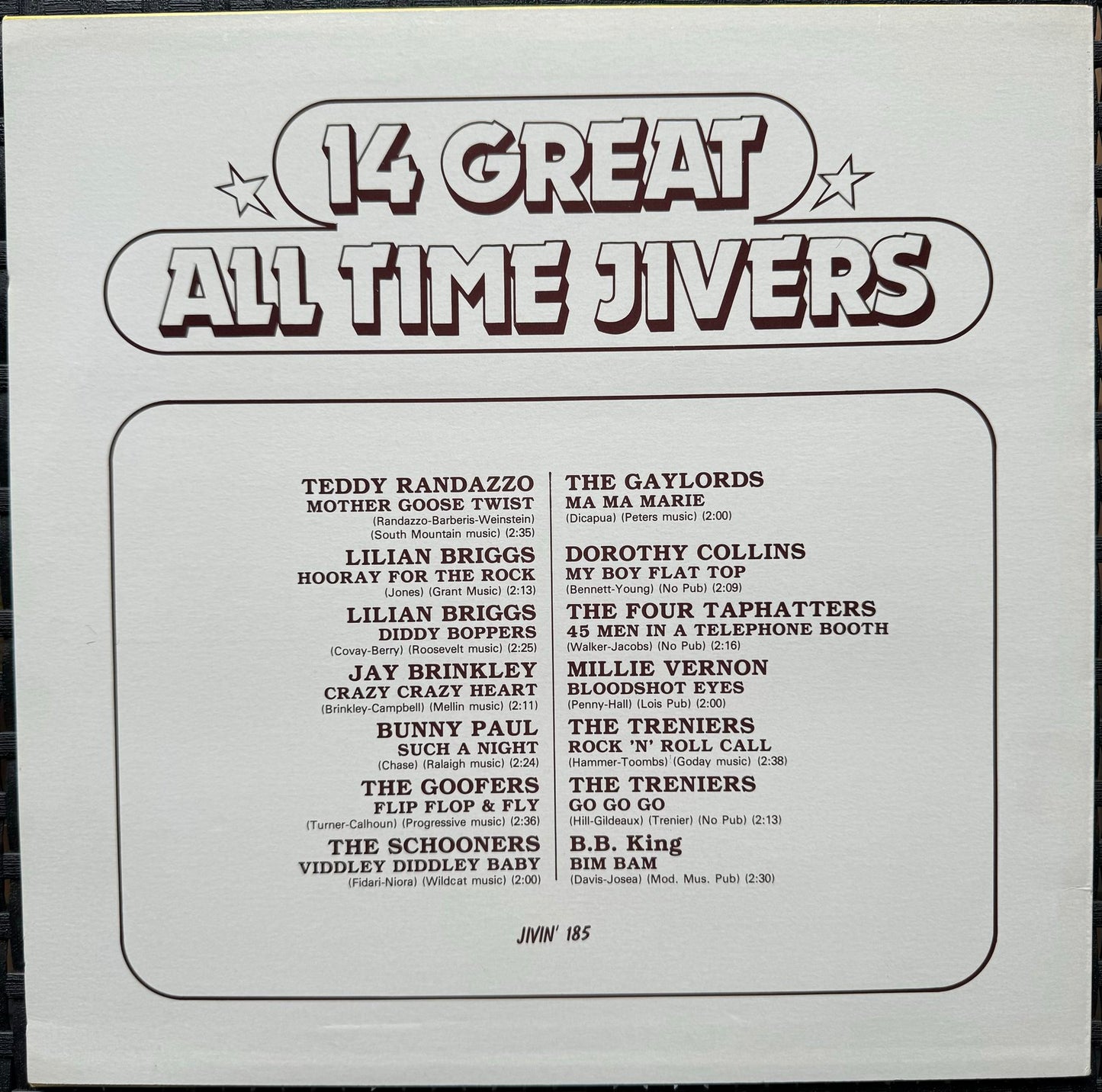 LP - VA - 14 Great All-Time Jivers Vol. 1-4 (vollständige Serie)