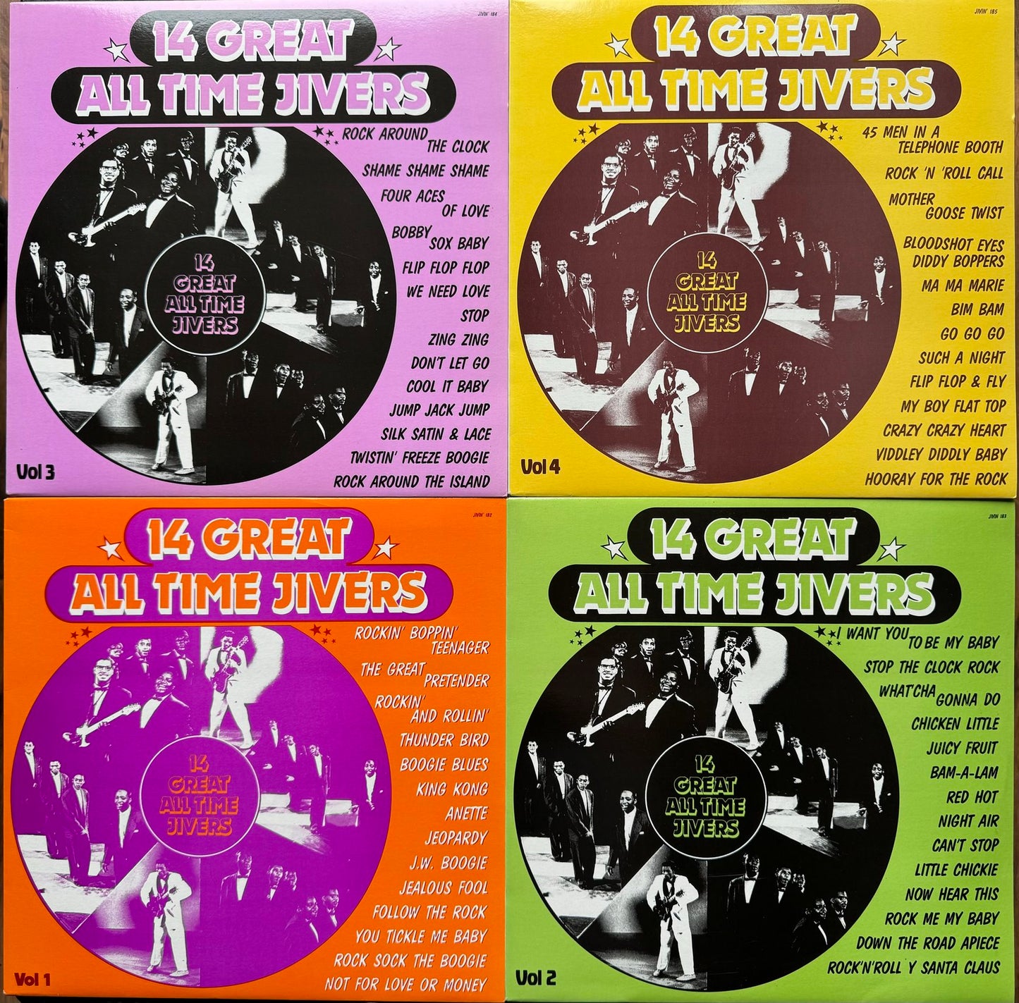 LP - VA - 14 Great All-Time Jivers Vol. 1-4 (vollständige Serie)