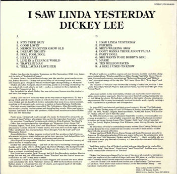 LP - Dickey Lee - I Saw Linda Yesterday