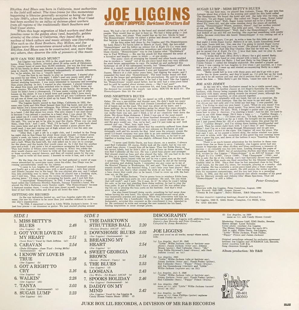 LP - Joe Liggins - Darktown Strutters Ball (1945-50)