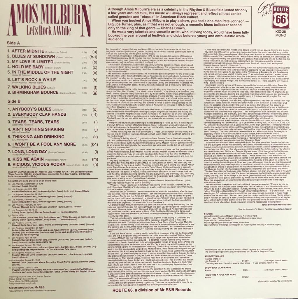 LP - Amos Milburn (46-54) - Let's Rock A While