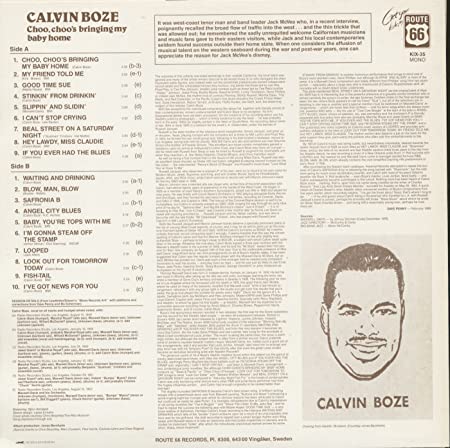 LP - Calvin Boze - Choo, Choo's Bringing My Baby Home