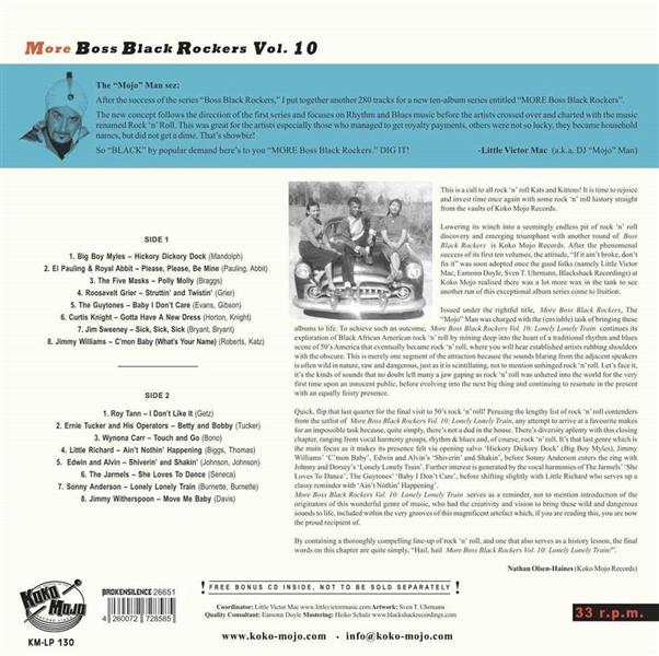 LP - VA - More Boss Black Rockers - Lonely Lonely Train Vol. 10 - incl. free CD