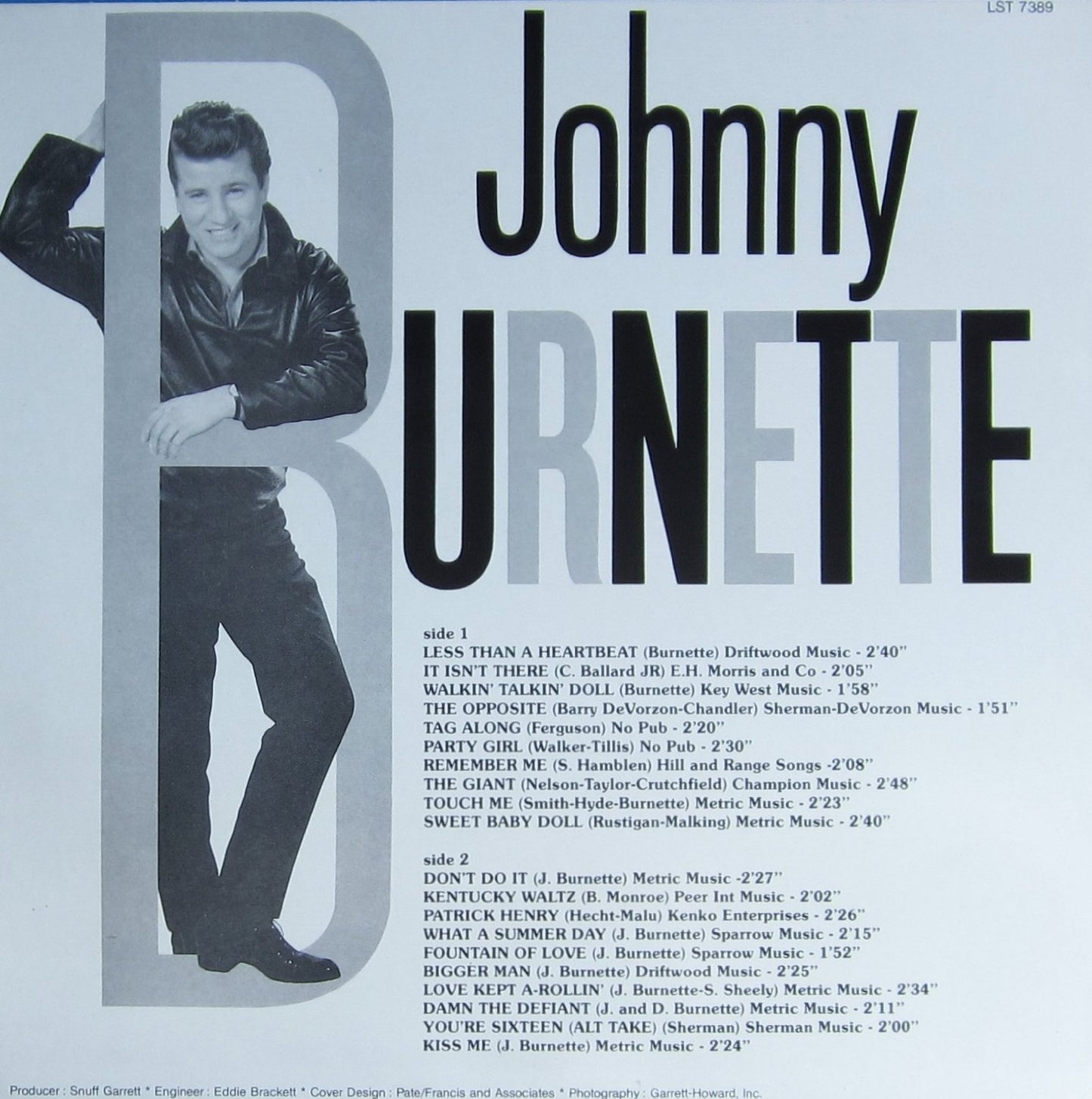 LP - Johnny Burnette - Sings Rare Items Vol. 2