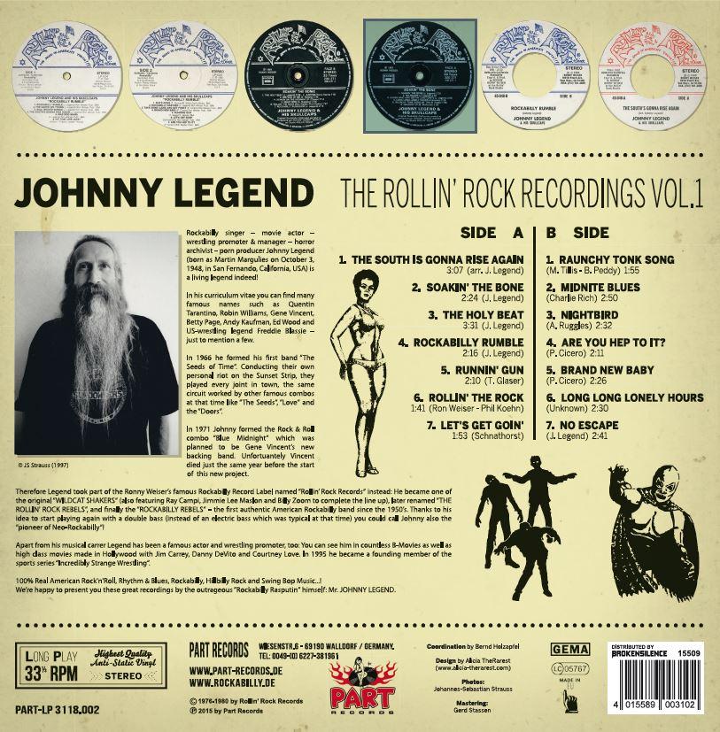 LP - Johnny Legend - The Rollin' Rock Recordings Vol. 1