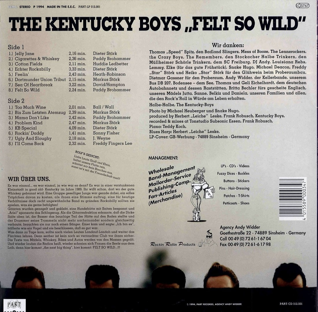 LP - Kentucky Boys - Felt So Wild