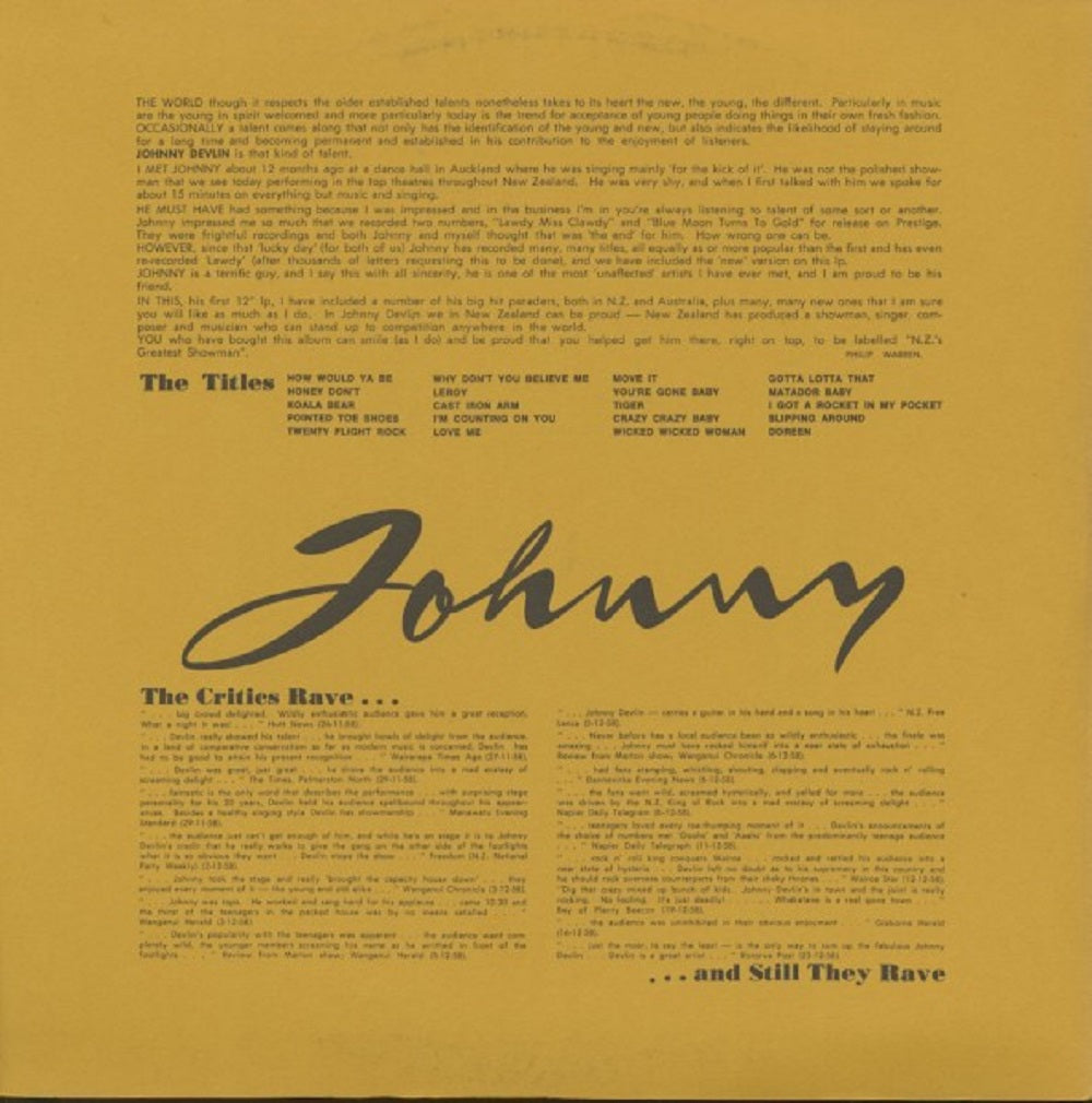 LP - Johnny Devlin - How Would Ya Be