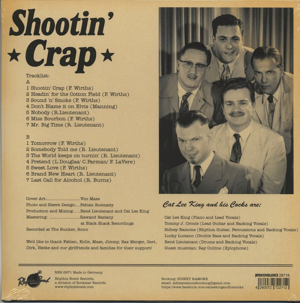 LP - Cat Lee King - & his Cocks - Shootin' Crap
