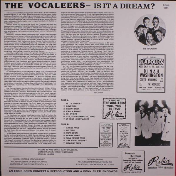 LP - Vocaleers - Is It A Dream?