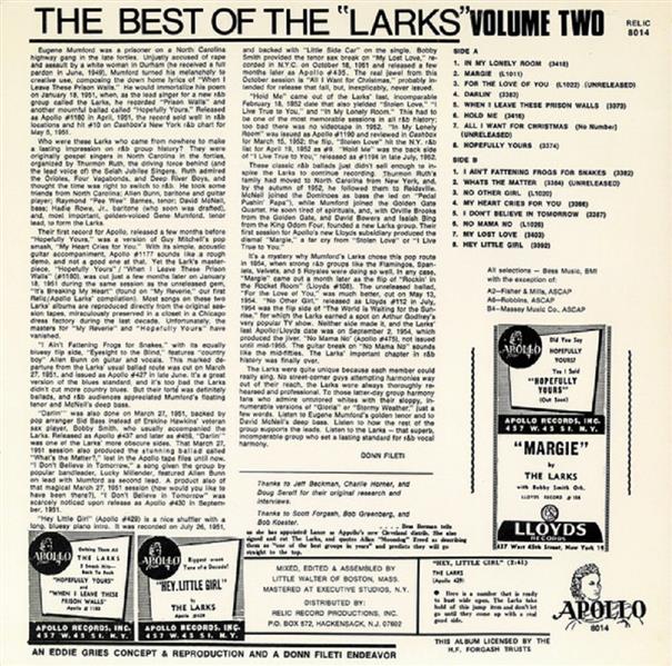 LP - Larks - When I Leave These Prison Walls